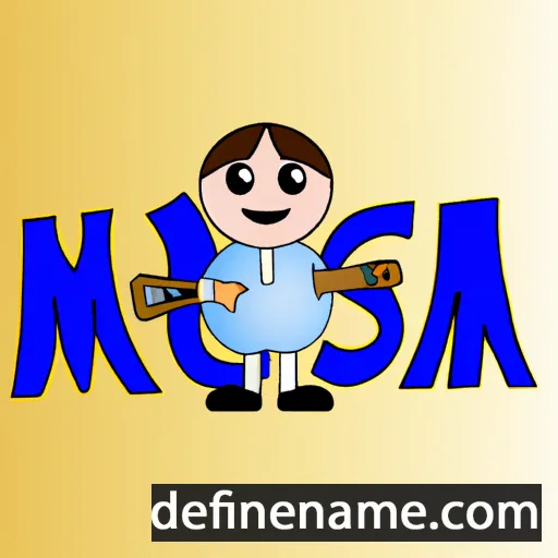 cartoon of the name Musica