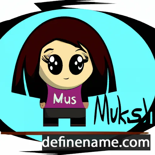 cartoon of the name Muskaan