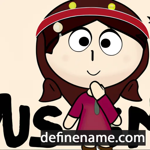 cartoon of the name Muskan