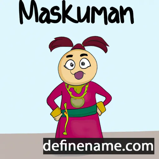 cartoon of the name Muskkaan