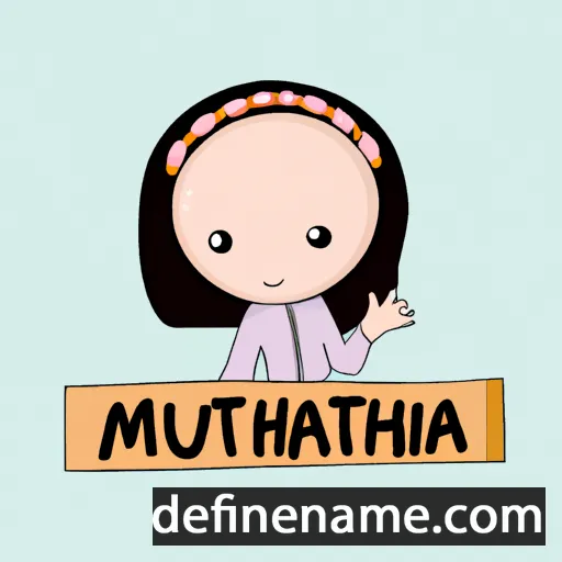 cartoon of the name Mutiah