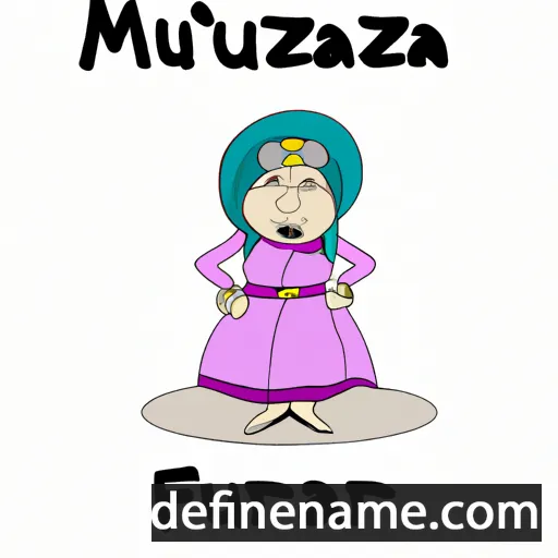 cartoon of the name Muzaffara