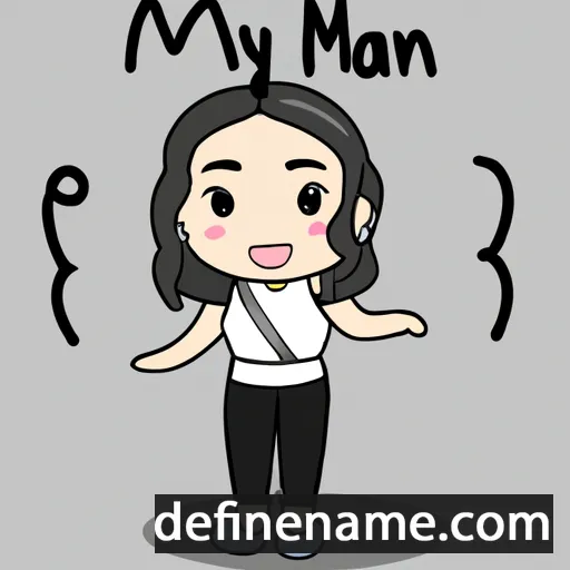 cartoon of the name Mya Nan Nwe