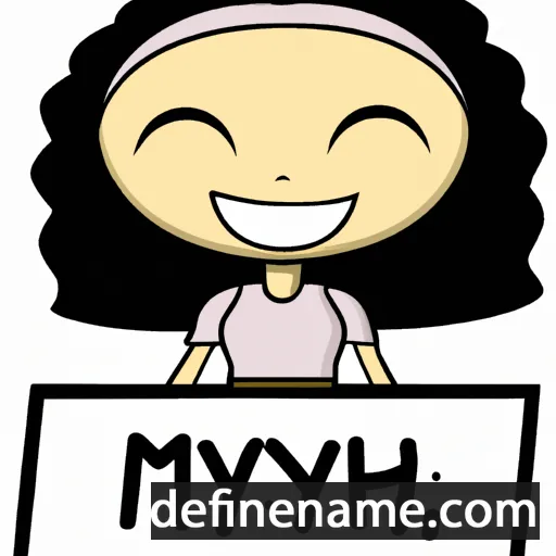 cartoon of the name Myah