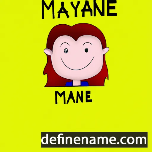 cartoon of the name Myanne