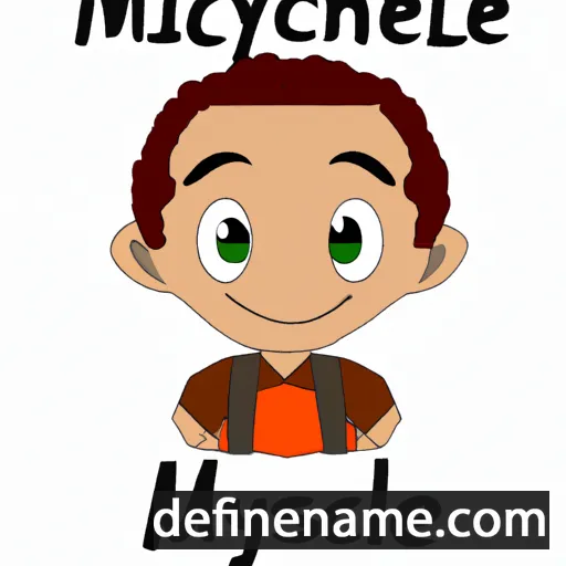 cartoon of the name Mychael