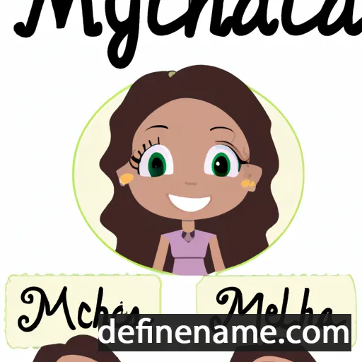 cartoon of the name Mychaela