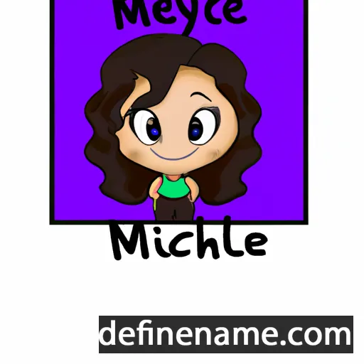 cartoon of the name Mychele