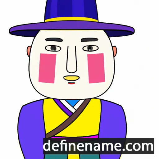 cartoon of the name Myeong-bok