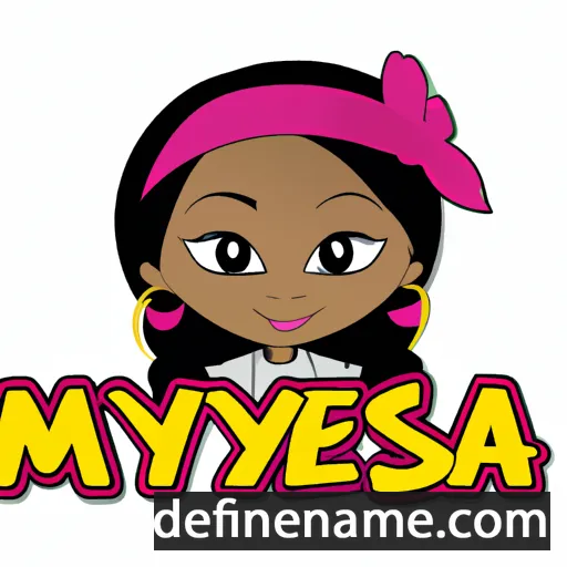 cartoon of the name Myiesha