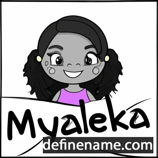 cartoon of the name Mykaela