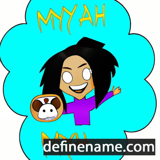 cartoon of the name Mykah