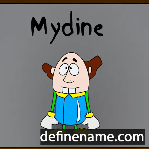 cartoon of the name Myndill