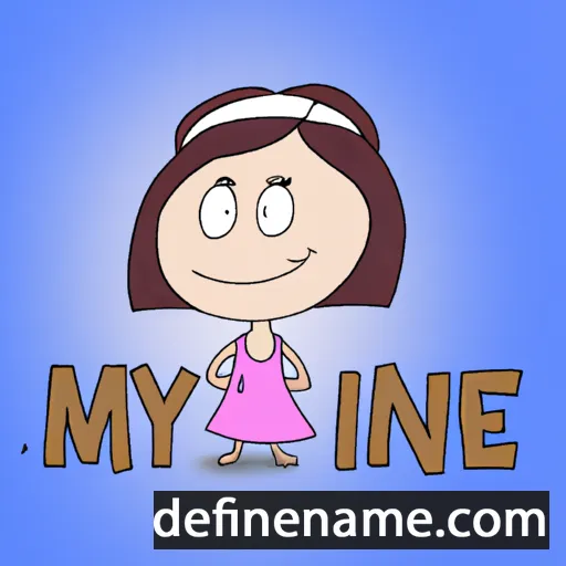 cartoon of the name Mynie