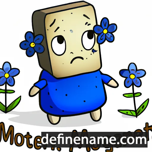 cartoon of the name Myosotis