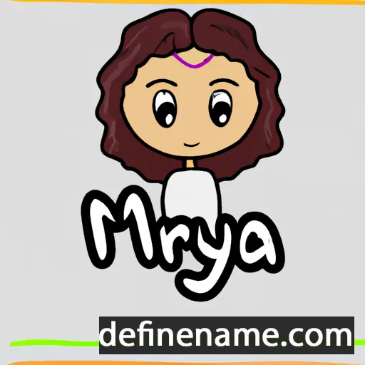 cartoon of the name Myraa