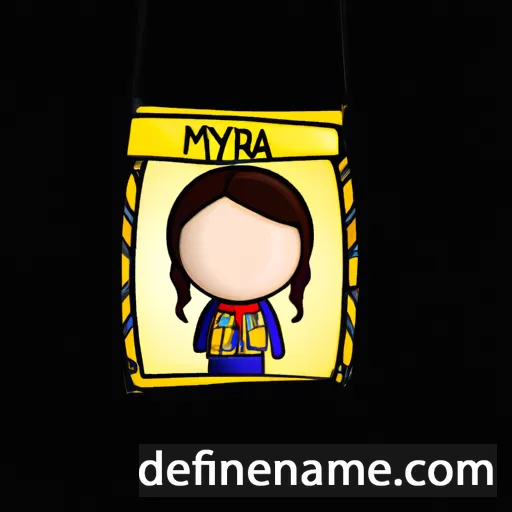 cartoon of the name Myrah