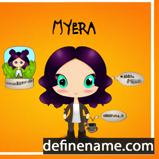 cartoon of the name Myrena