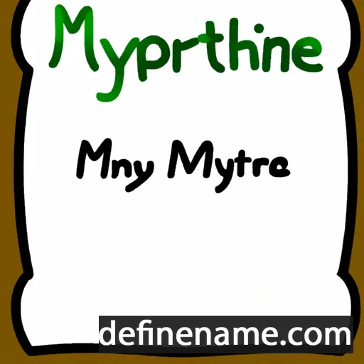 cartoon of the name Myrianthe