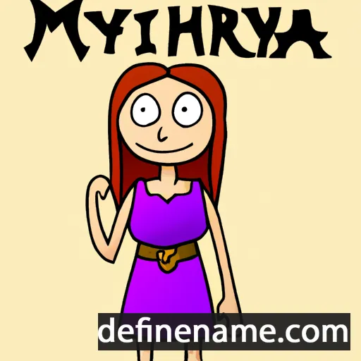 cartoon of the name Myrrha