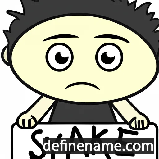 cartoon of the name My-sake