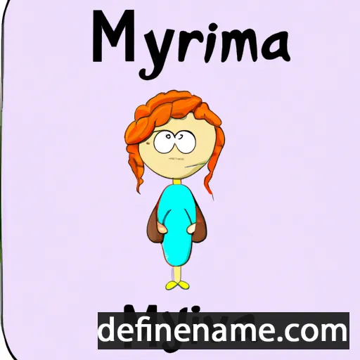 cartoon of the name Myrvinia