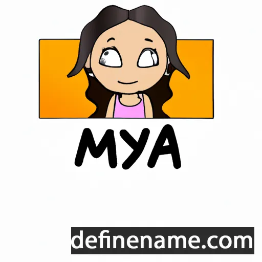 cartoon of the name Myya