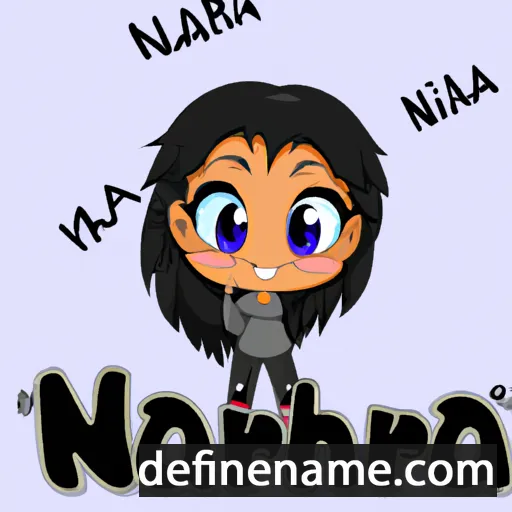 cartoon of the name Nahiara