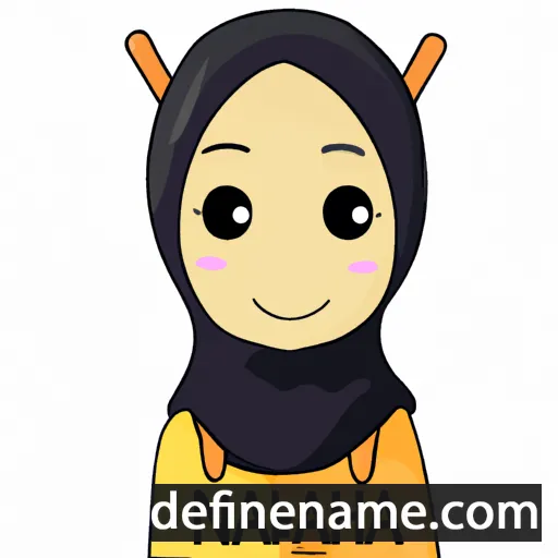 cartoon of the name Najihah