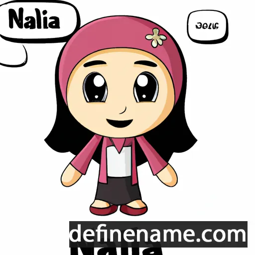 cartoon of the name Najila