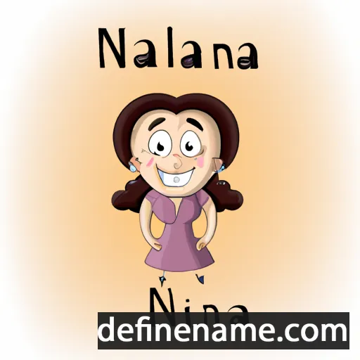 cartoon of the name Nalina