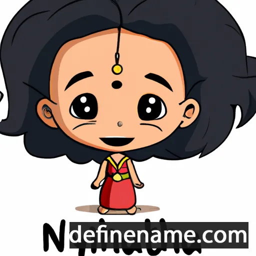 cartoon of the name Nanthiya