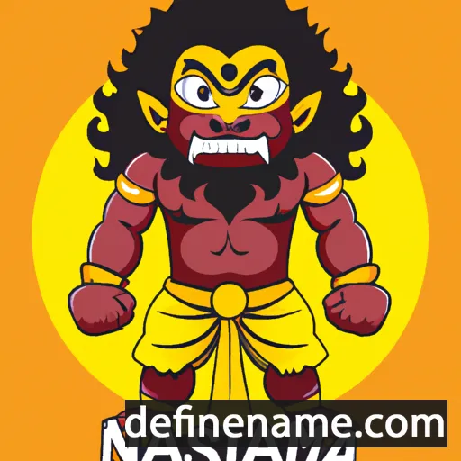 cartoon of the name Narasimha