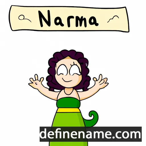 cartoon of the name Narmina