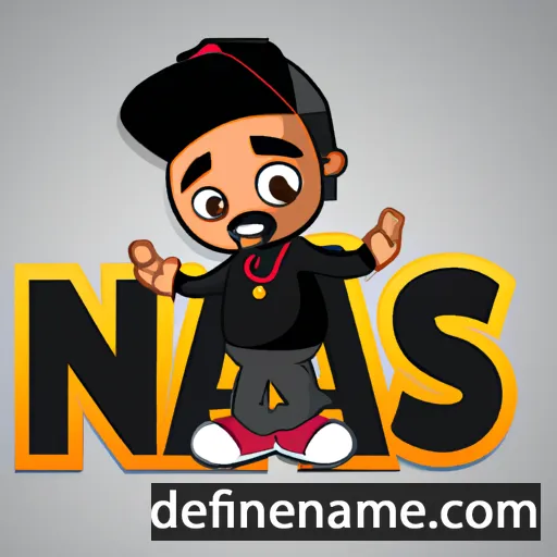 cartoon of the name Nas