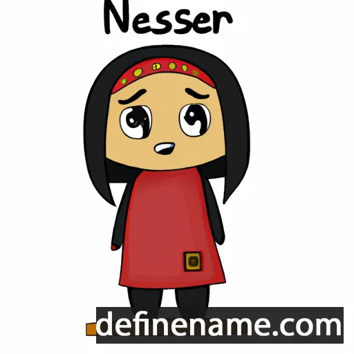 cartoon of the name Nasreen