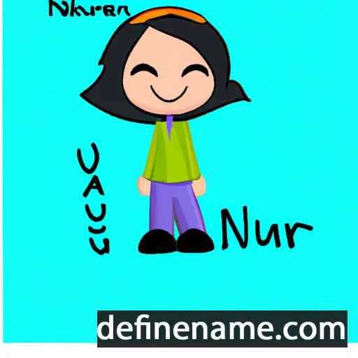 cartoon of the name Naureen