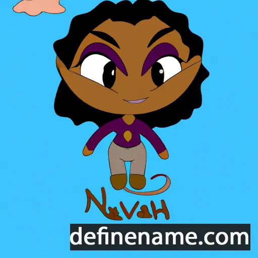 cartoon of the name Naveah