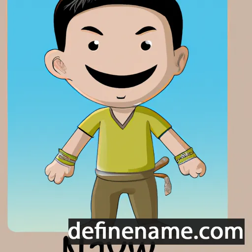 cartoon of the name Nawan