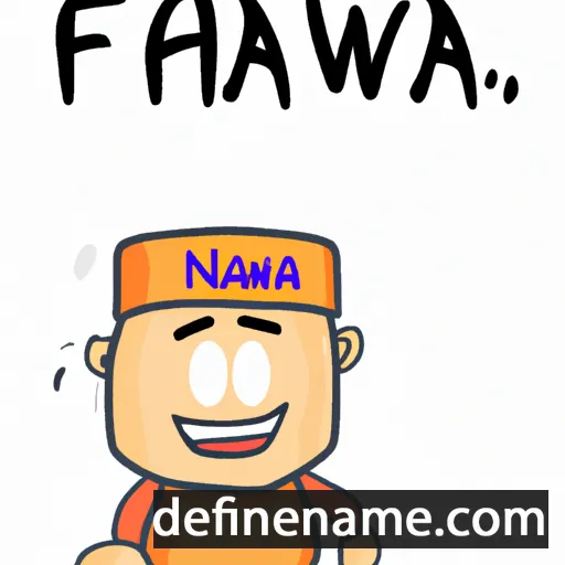 cartoon of the name Nawfa