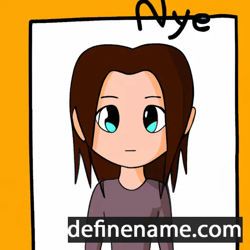 cartoon of the name Nayue