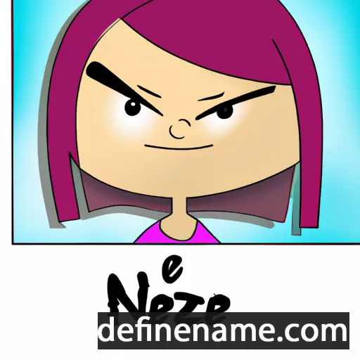 cartoon of the name Nazeen