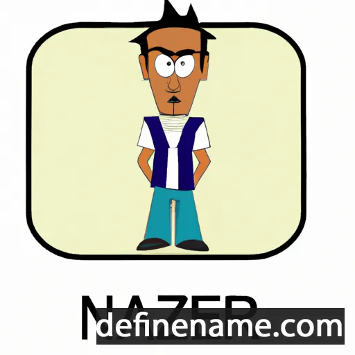 cartoon of the name Nazeer