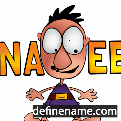 cartoon of the name Nazerke