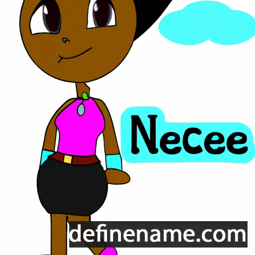 cartoon of the name Necole