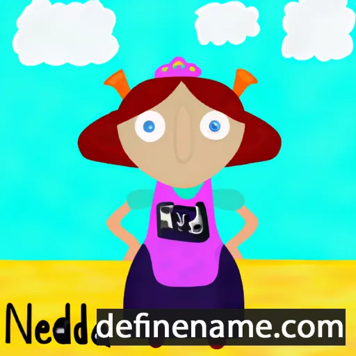 cartoon of the name Nedina