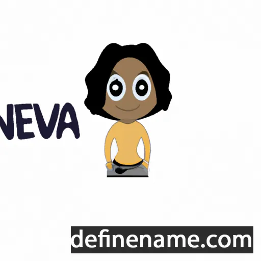 cartoon of the name Névia