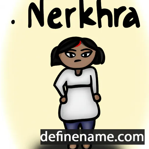 cartoon of the name Neeharika