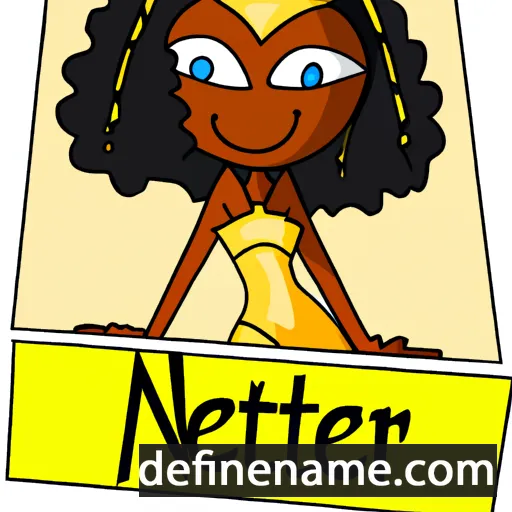 cartoon of the name Neferet