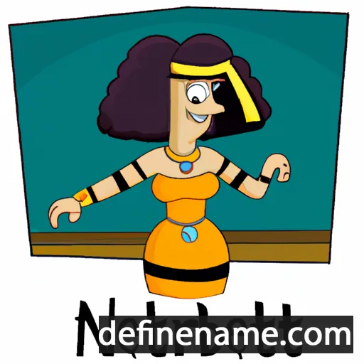 cartoon of the name Nefertiabet